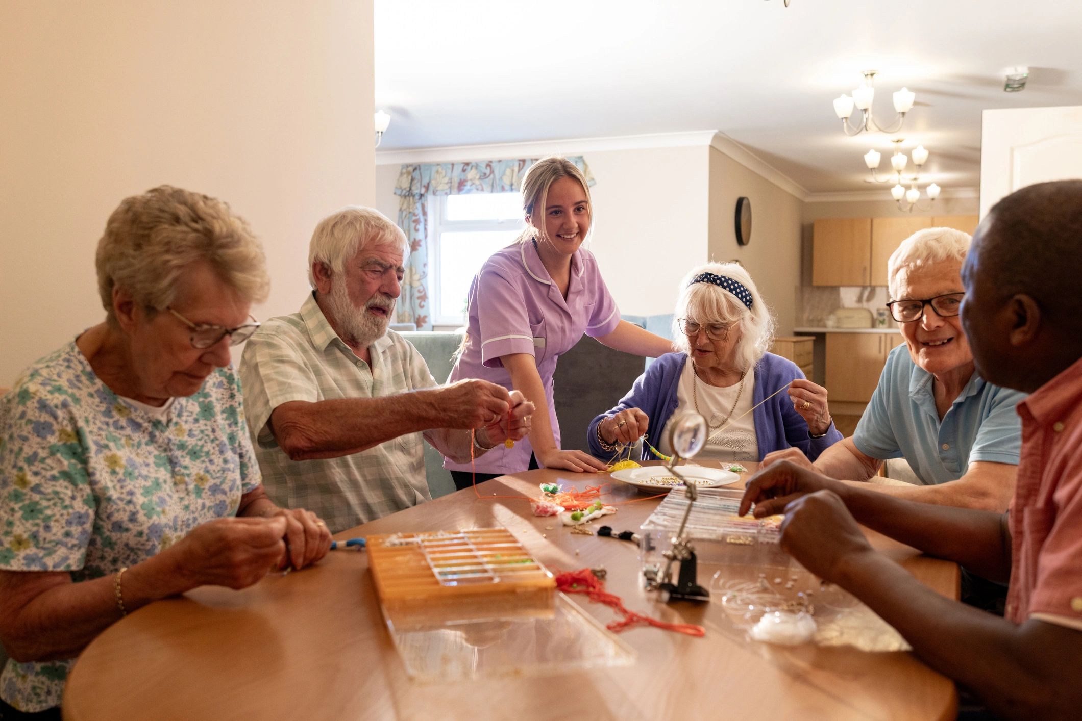 Older adults enjoying a community activity together
